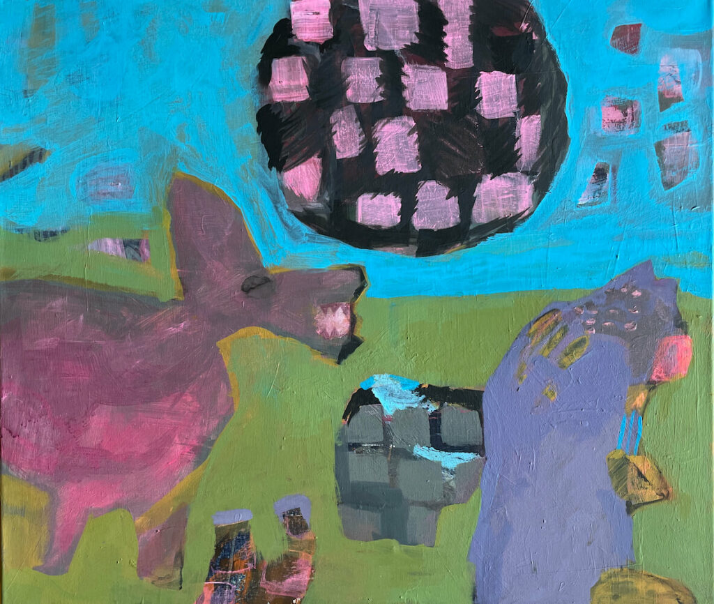 Maulwurfdieb, Acryl auf Leinwand, 60 x 70 cm, 2022