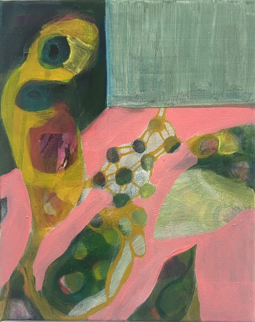 O.T. (Embryo), Acryl auf Leinwand, 30x24, 2025