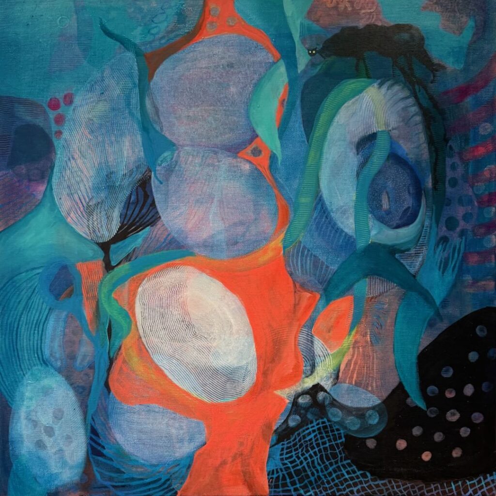 Verdichtung, 2026, Acryl auf Leinw., 70x70